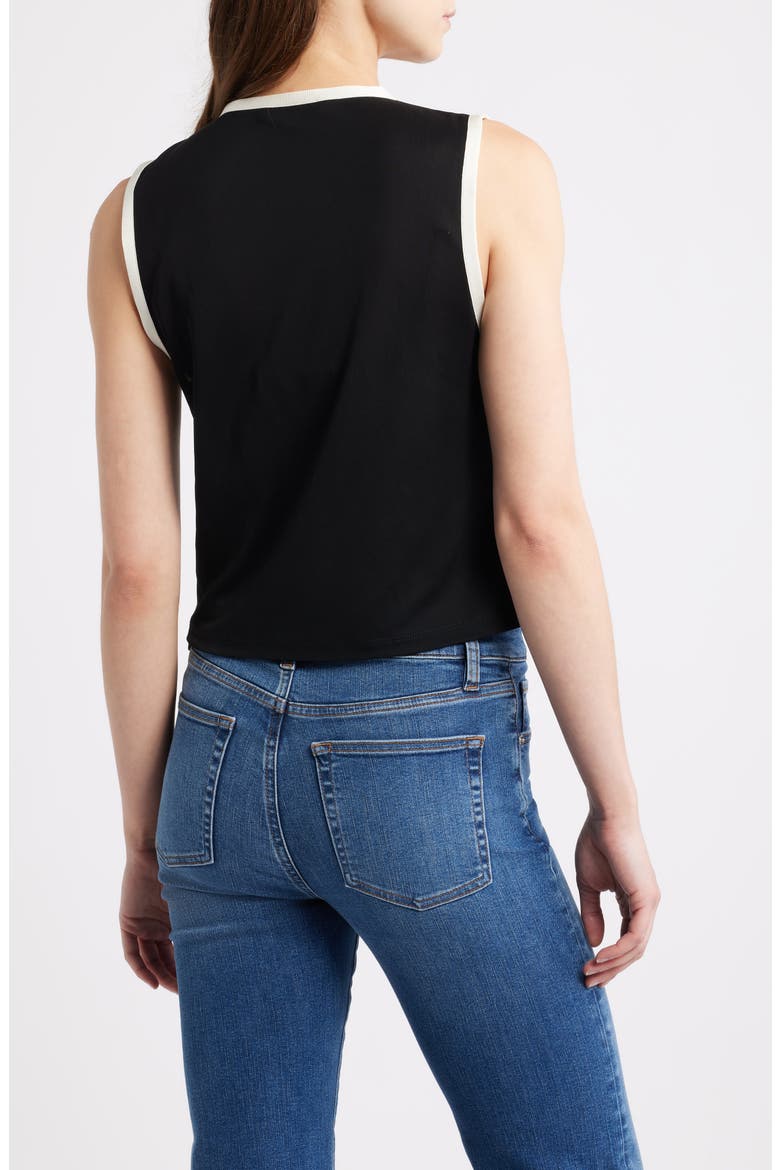 The Keyhole Tie Knit Tank, Alternate, color, BLACK MULTI