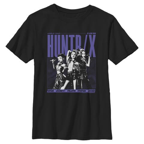 Boys KPop Demon Hunters Huntrix World Tour T Shirt