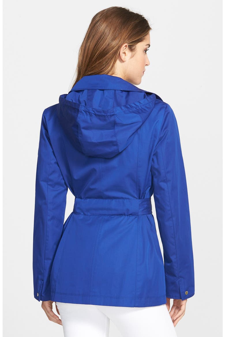 Cotton Blend Short Trench Coat, Alternate, color, ULTRAMARINE