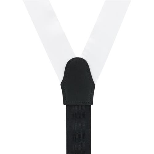 TRAFALGAR TRAFALGAR BIG & TALL DUTTON SOLID COLORED SILK BUTTON END SUSPENDERS 