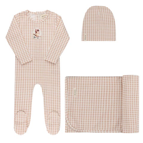 Gingham Owl Collection - Layette Set