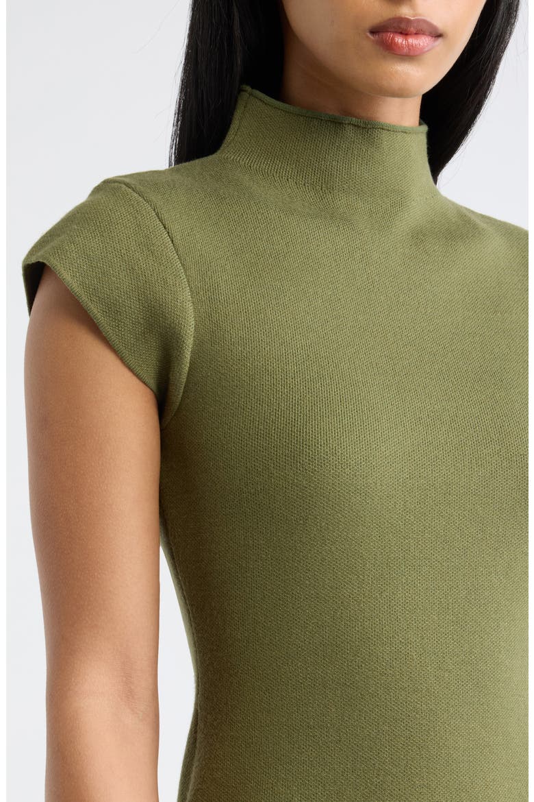 Rumi Mock Neck Knit Minidress, Alternate, color, OLIVE