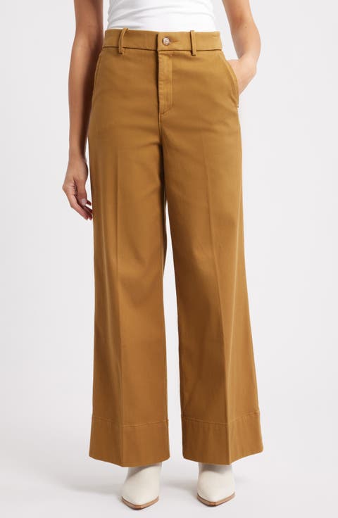 SPANXsupersmooth™ Stretch Twill Wide Leg Pant (Regular, Petite, Plus & Tall)