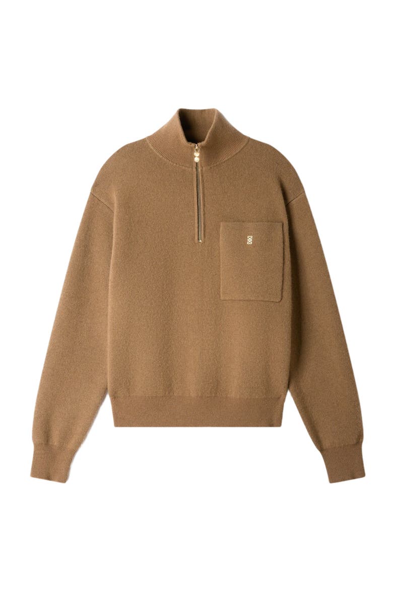 Wool and cashmere sweater, Alternate, color, Camel