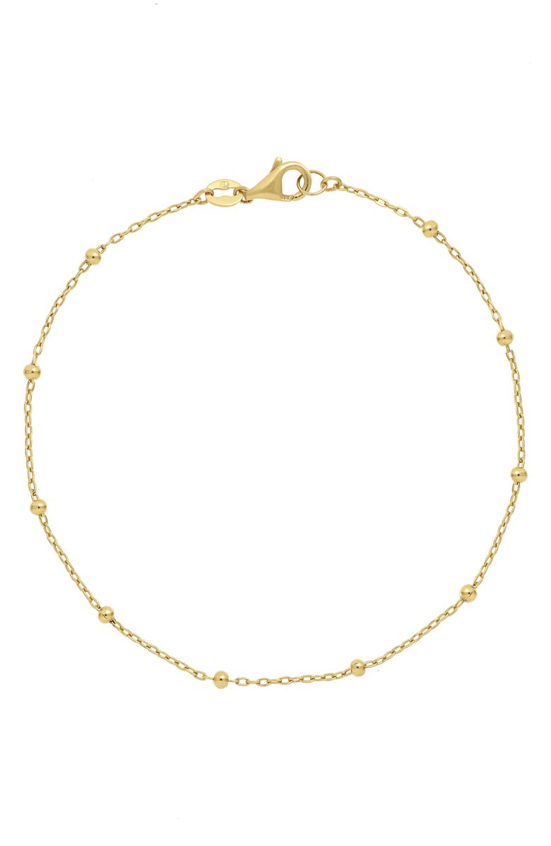 Bony Levy 14K Gold Mykonos Beaded Anklet, Main, color, 