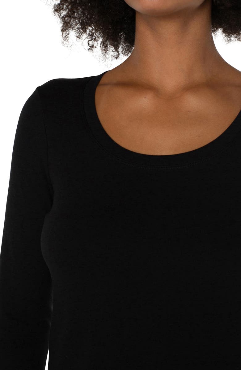 Liverpool Los Angeles Scoop Neck Cotton T-Shirt, Alternate, color,