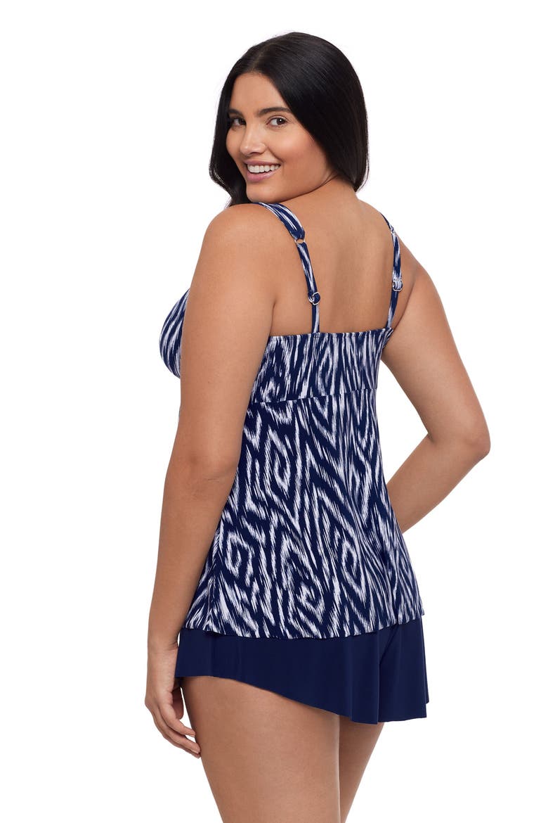 Lily V-Neckline Tankini Swimsuit Top, Alternate, color, Moroccan Maze