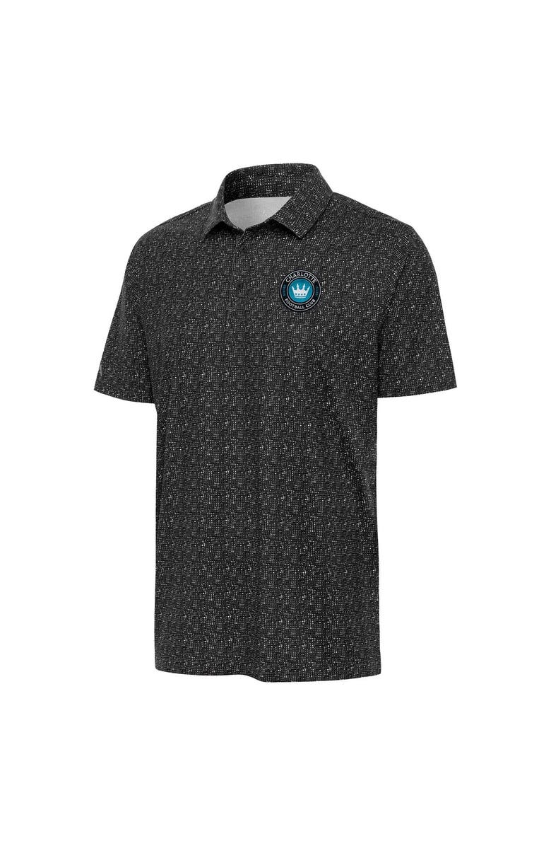 ANTIGUA Men's Antigua Black Charlotte FC Figment Polo, Alternate, color, Black