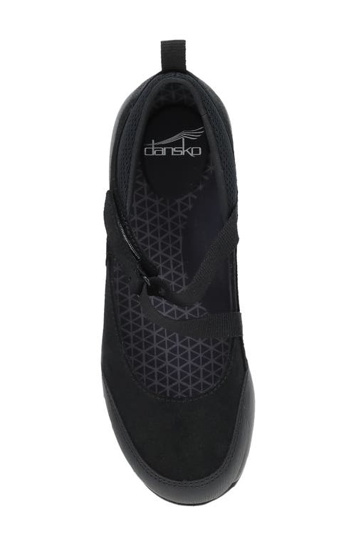 Dansko Primrose Flat In Black Burnished Suede