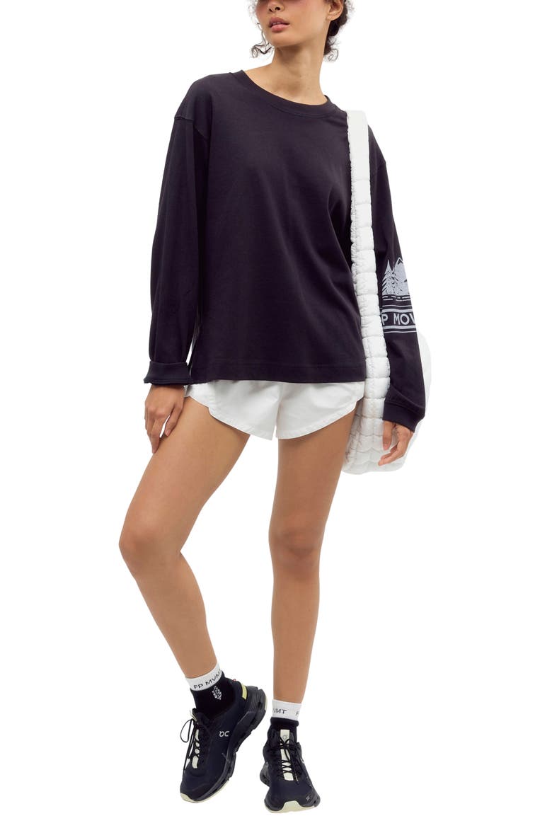 Logo Hustle Layer Long Sleeve Graphic Tee, Alternate, color, MOUNTAIN BLACK COMBO