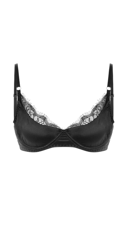 Wildy Bra - Silk & Lace Underwire Balconette Bra