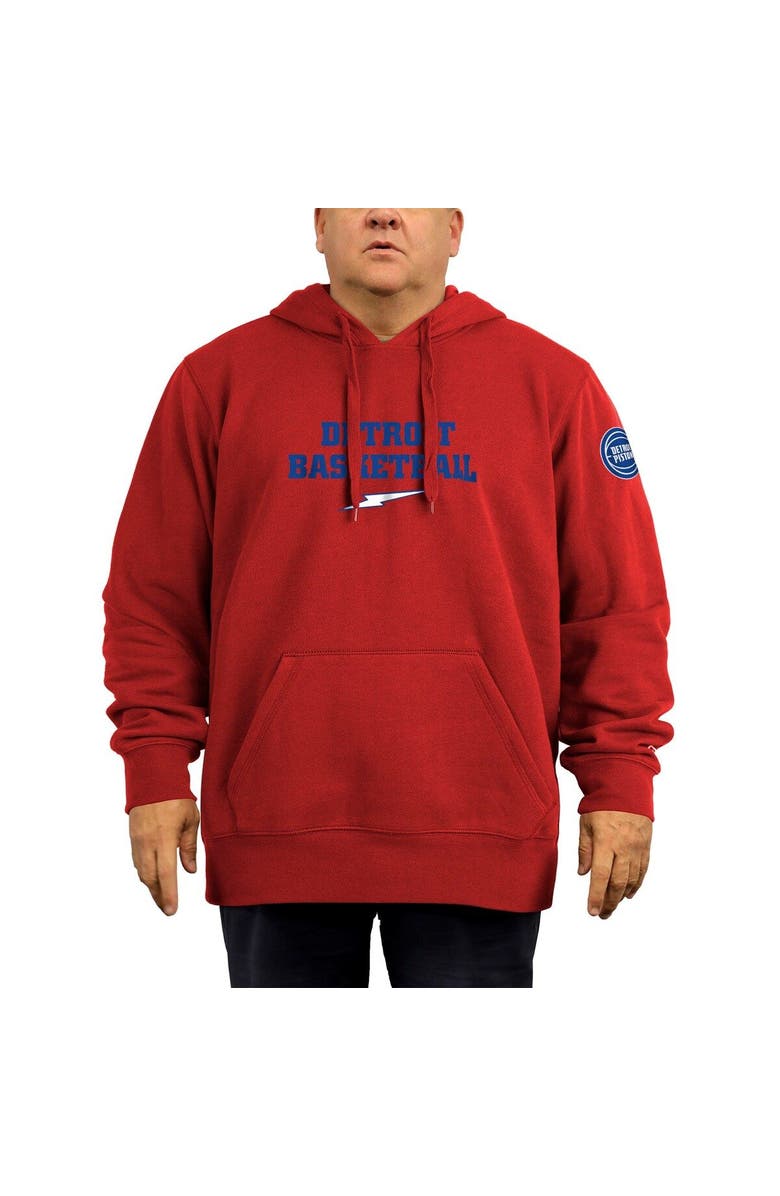 New Era Men's New Era Red Detroit Pistons 2021/22 City Edition Big & Tall Pullover Hoodie, Alternate, color, 