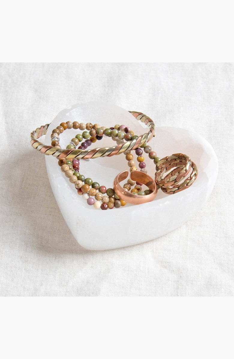 Tiny Rituals Selenite Recharging Heart Bowl, Alternate, color, Selenite