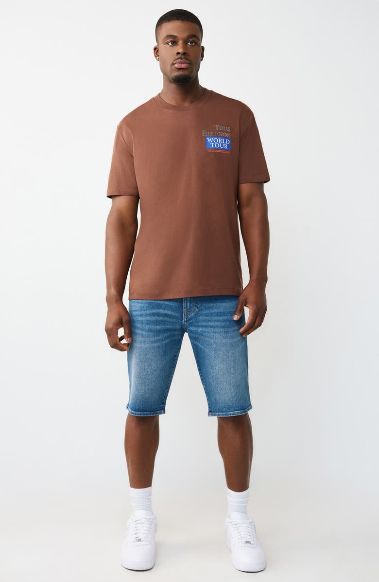 True Religion Ricky Denim Shorts, Alternate, color, Medium Neptune