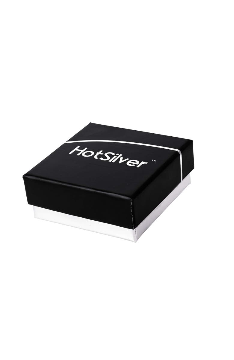 HOT SILVER Yellow Flash Plated Sterling Silver Hoop Earrings, Alternate, color, Yellow