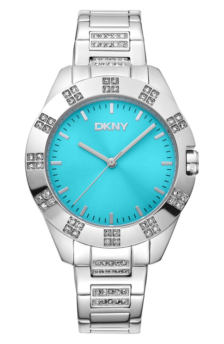 GEVRIL Crystal Bezel Bracelet Watch, Main, color,