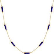 The Lovery Fine Jewelry Lapis Bar Chain Necklace
