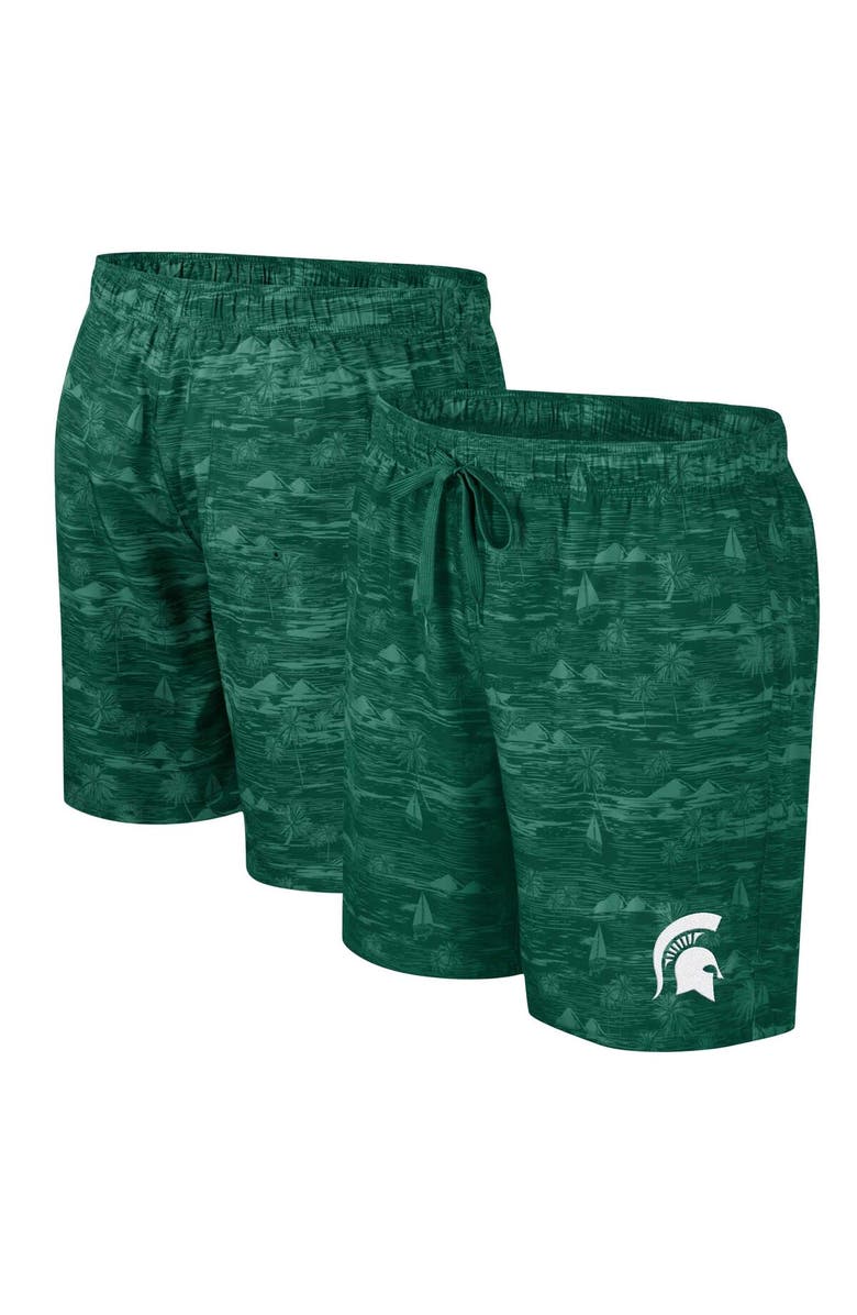 COLOSSEUM Men's Colosseum Green Michigan State Spartans Ozark Swim Shorts, Alternate, color, Green