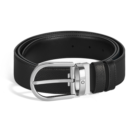 Sartorial Leather 35mm Horseshoe Buckle Reversible Belt