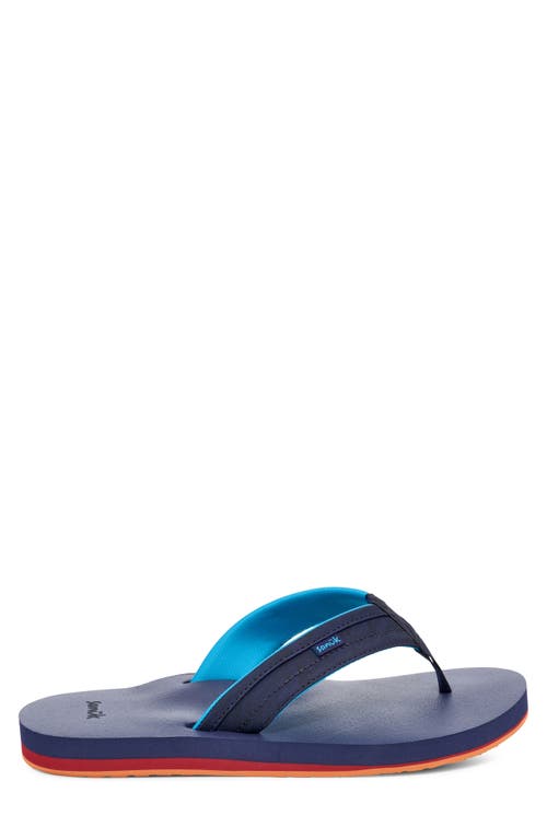 Sanuk Ziggy Water Friendly Flip Flop In Blue