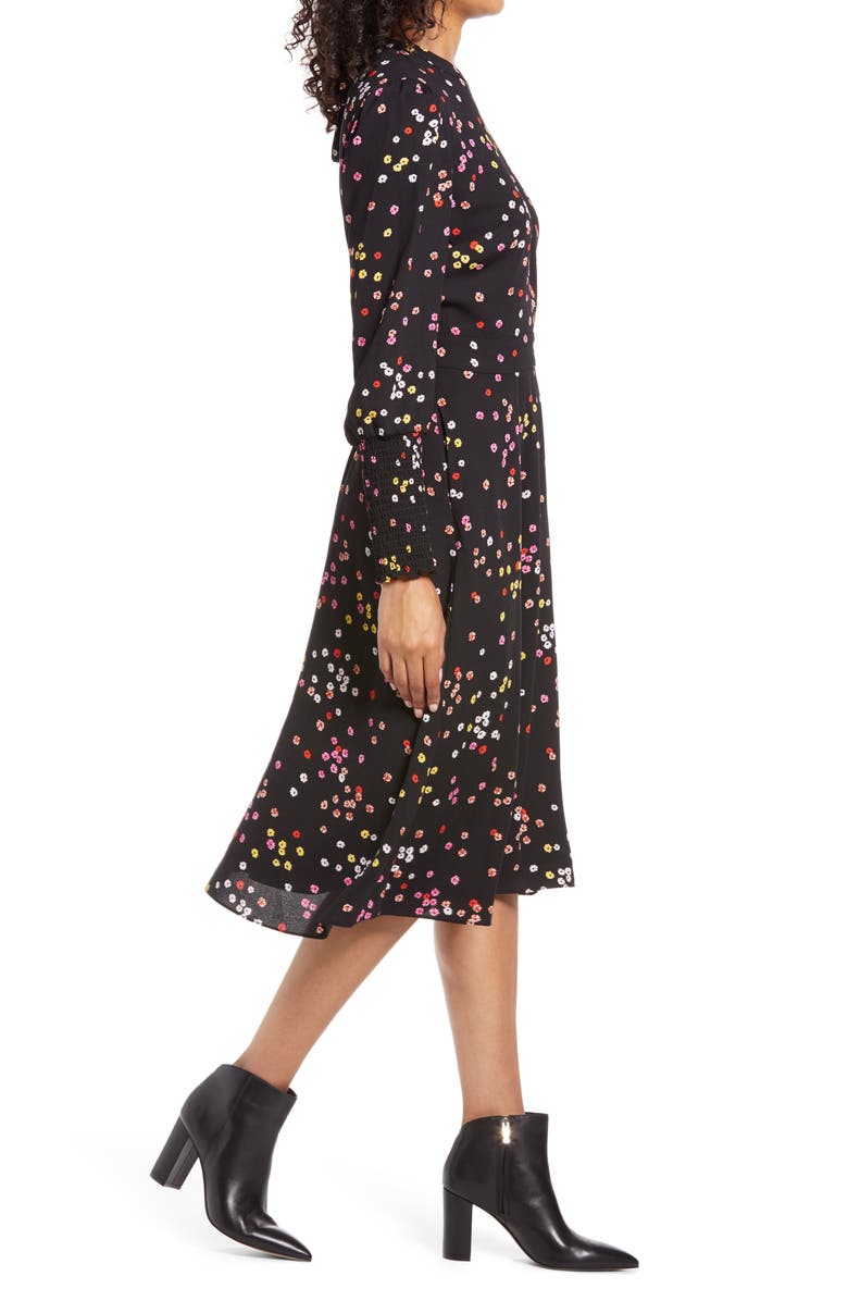 Halogen<sup>®</sup> Tie Back Long Sleeve Dress, Alternate, color,