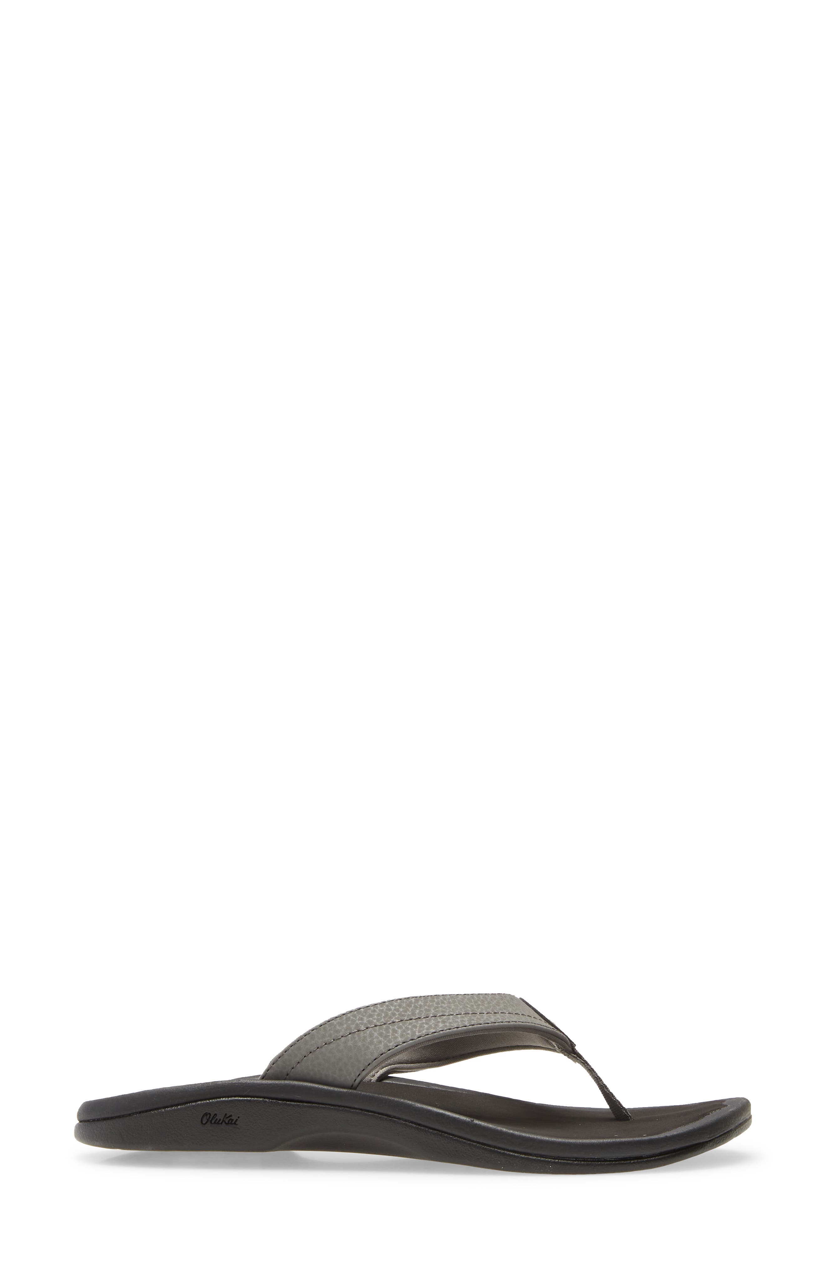 OluKai Ohana Flip Flop, Alternate, color, Charcoal/ Onyx