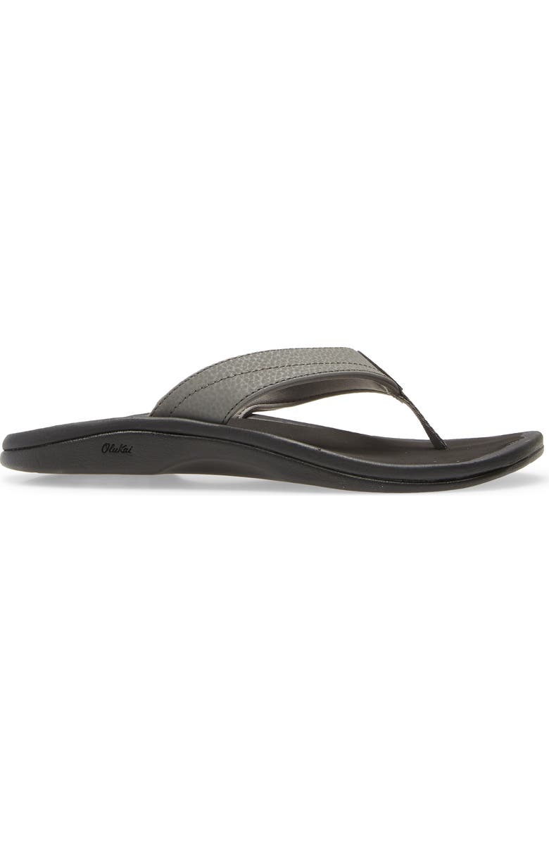 OluKai Ohana Flip Flop, Alternate, color, Charcoal/ Onyx