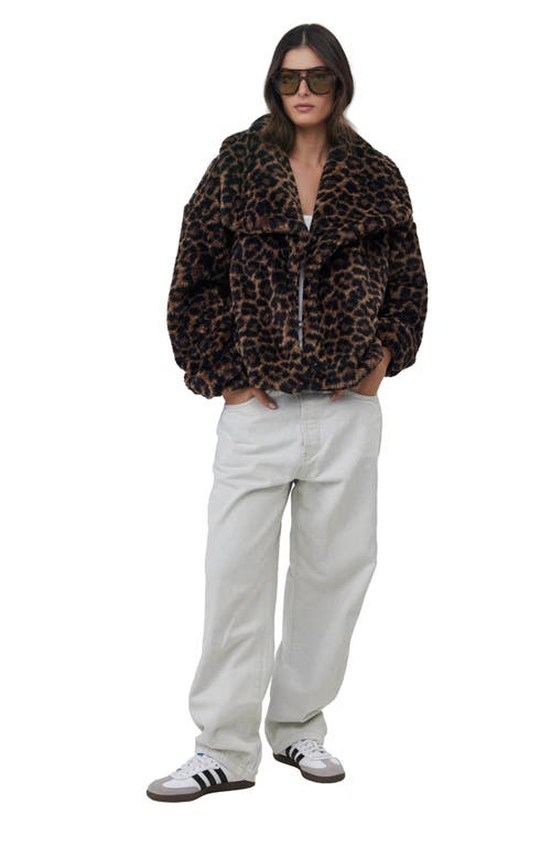 Gottex Beach Life The Leopard Button-up Cozy Coat In Gray
