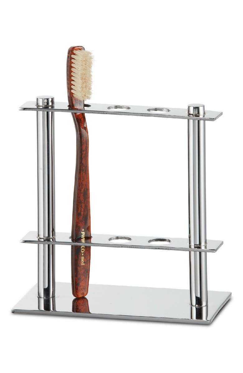ROSELLI TRADING COMPANY Modern Toothbrush Holder, Alternate, color, Silver