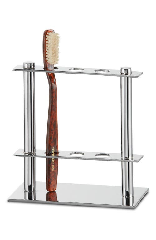 Roselli Trading Company Modern Toothbrush Holder In Silver