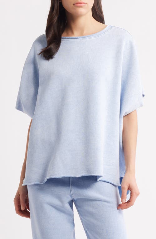 Shop Frank & Eileen Olive Triple Fleece Original Capelet In Mineral Blue