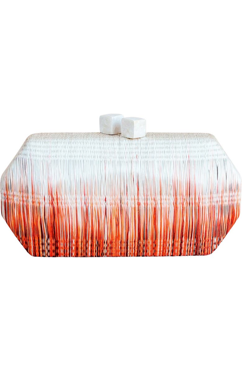 LIKHA Ombré Octagon Clutch, Main, color, Fire Orange
