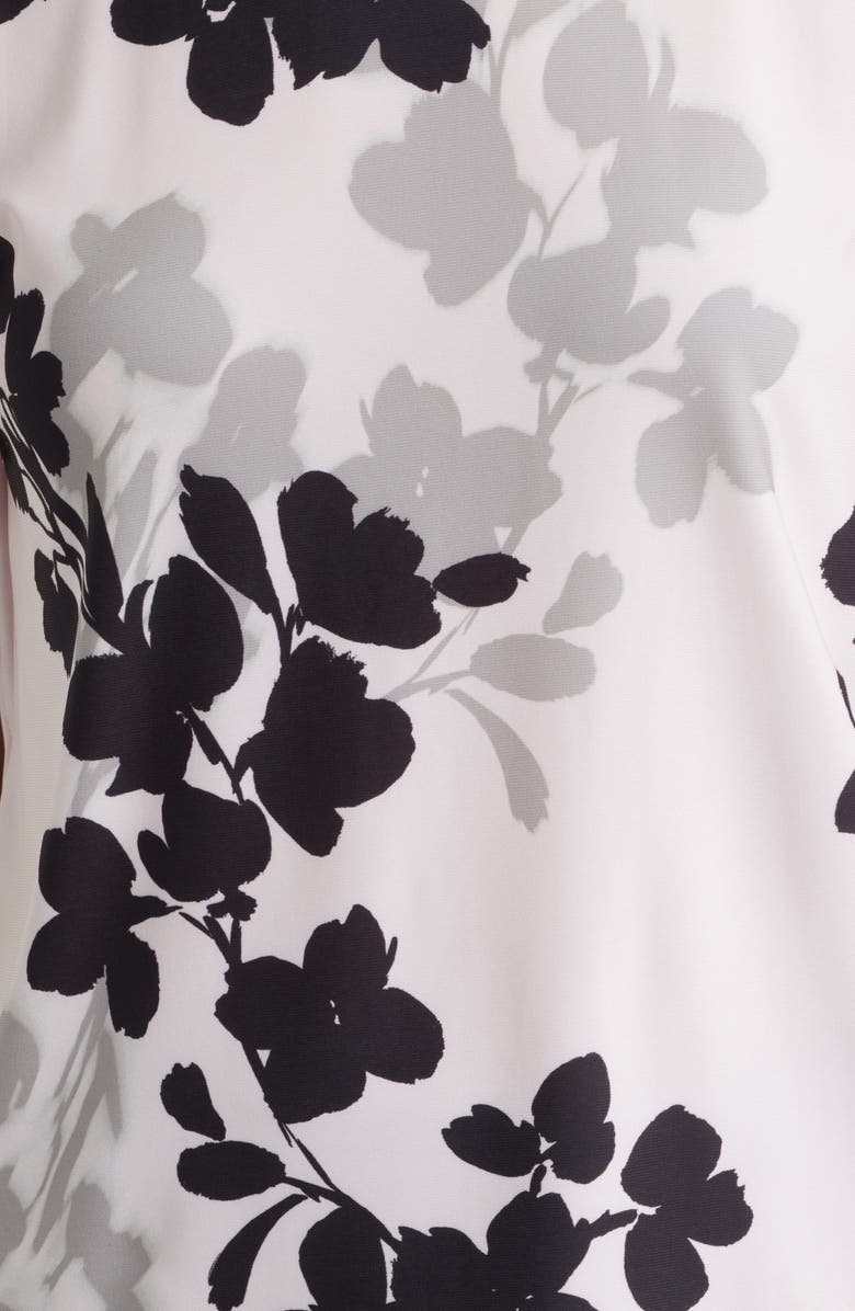 Anne Klein Floral Cascade Flutter Sleeve Top, Alternate, color,