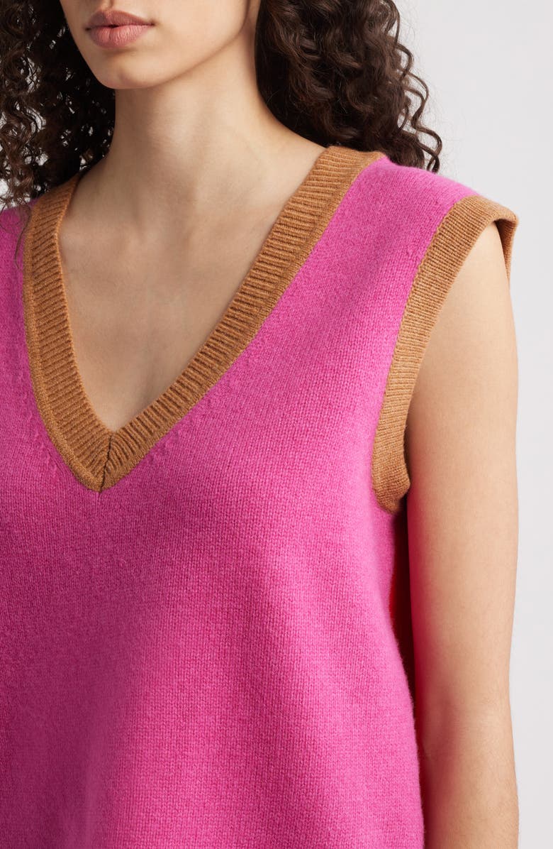 Boden Olivia Colorblock Merino Wool Sweater Vest, Alternate, color, 