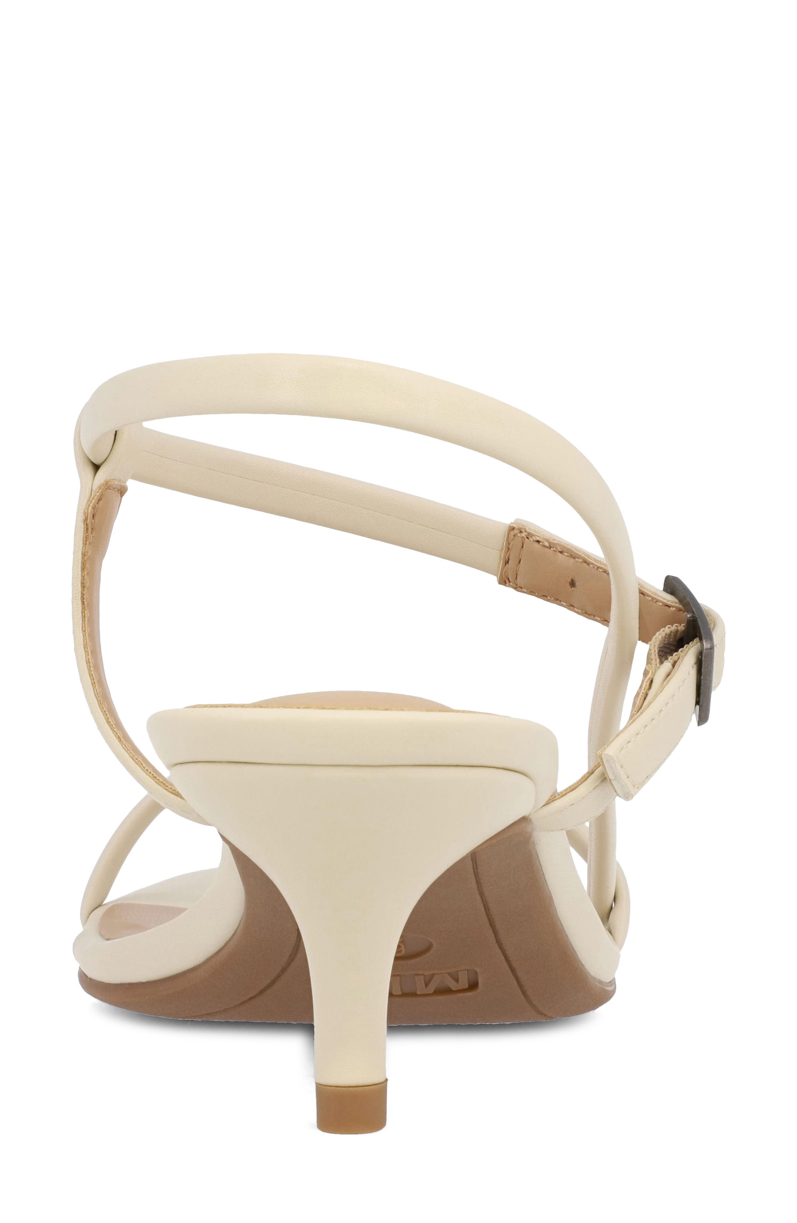 Meleani Ankle Strap Kitten Heel Sandal, Alternate, color, BONE