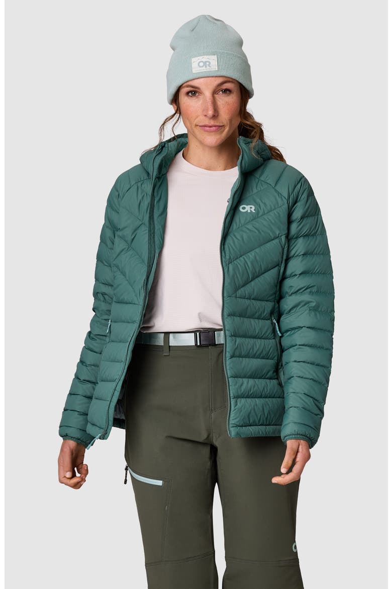 Transcendent Water Resistant 800 Fill Power Down Jacket, Alternate, color, MALACHITE