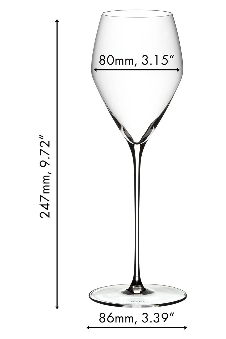 Veloce Champagne Wine Glass, Set of 2, Alternate, color, CLEAR