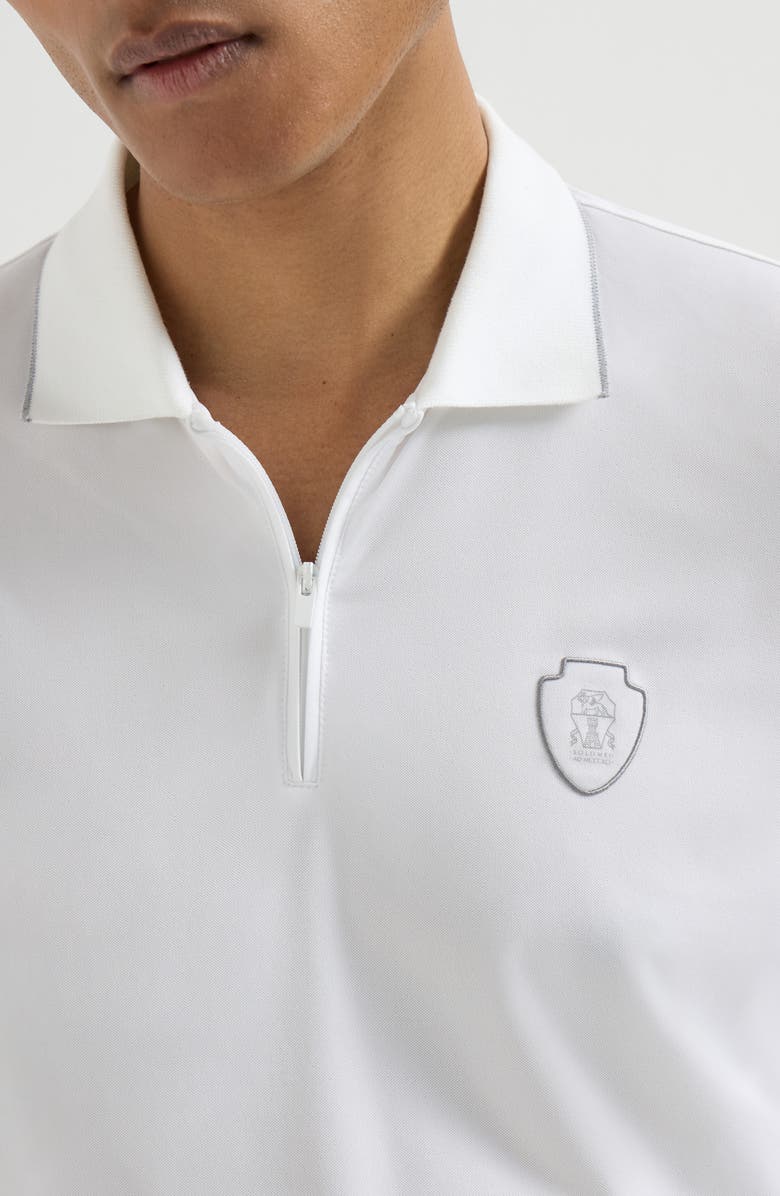 Brunello Cucinelli Piqué polo shirt, Alternate, color, White