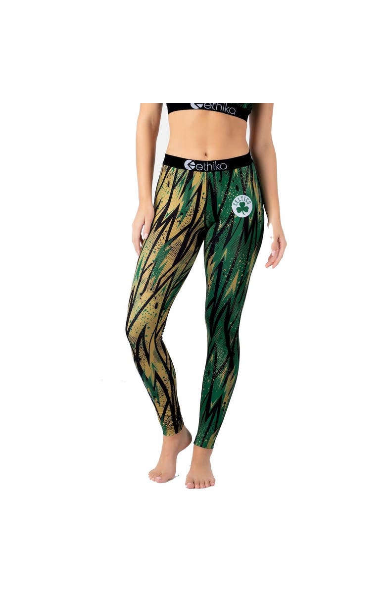 Ethika Women's Ethika Kelly Green/Gold Boston Celtics Classic Leggings, Alternate, color, 