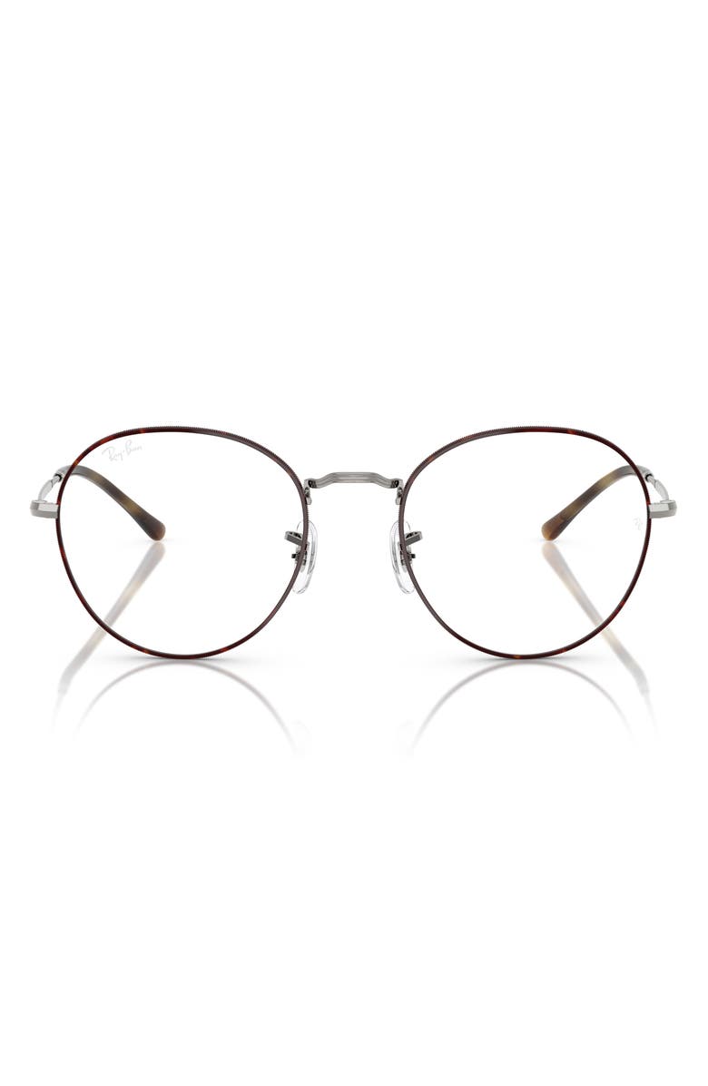 Ray-Ban 49mm Round Optical Glasses, Main, color, Dark Havana