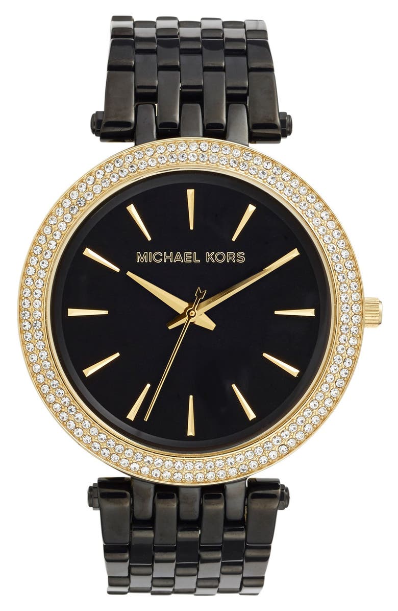 Michael Kors 'Darci' Crystal Bezel Bracelet Watch, 39mm, Main, color,