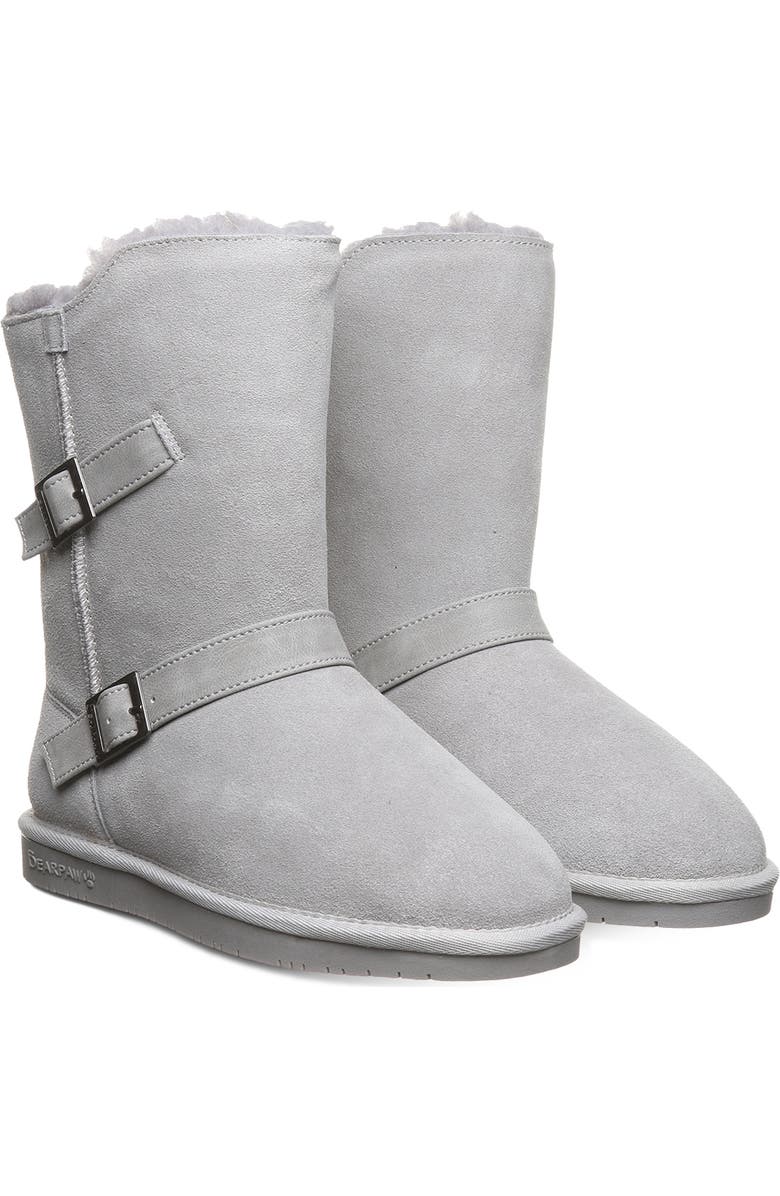 BEARPAW Valerie Faux Shearling Lined Boot, Alternate, color, Gray Fog