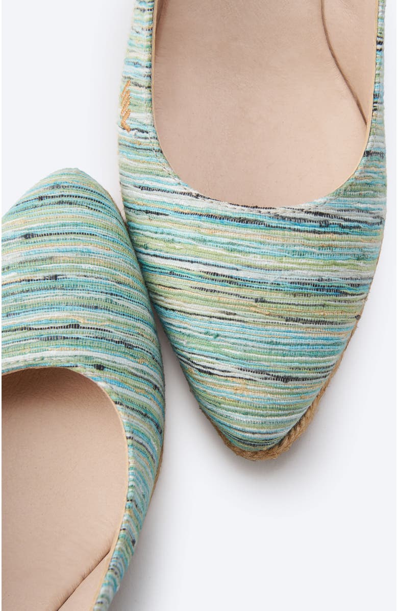 VISCATA Palomera Canvas Espadrille Wedges, Alternate, color, Multicolor Blue