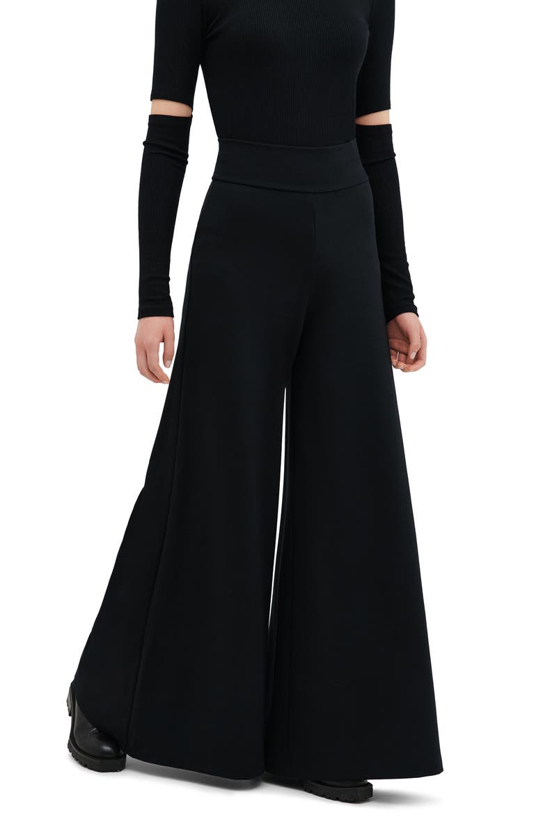 Georgia High Waist Wide Leg Ponte Knit Pants