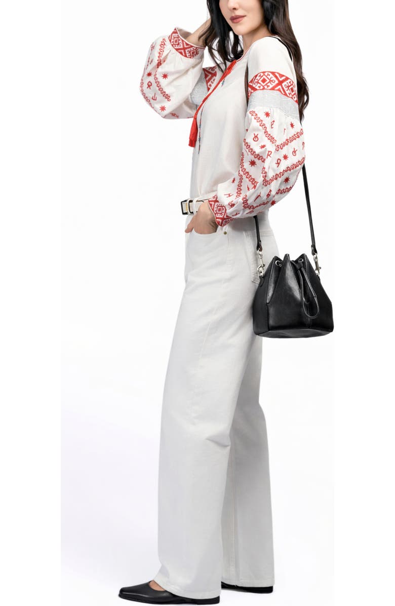 OLD TREND Prism Small Convertible Leather Bucket Crossbody, Alternate, color, Black