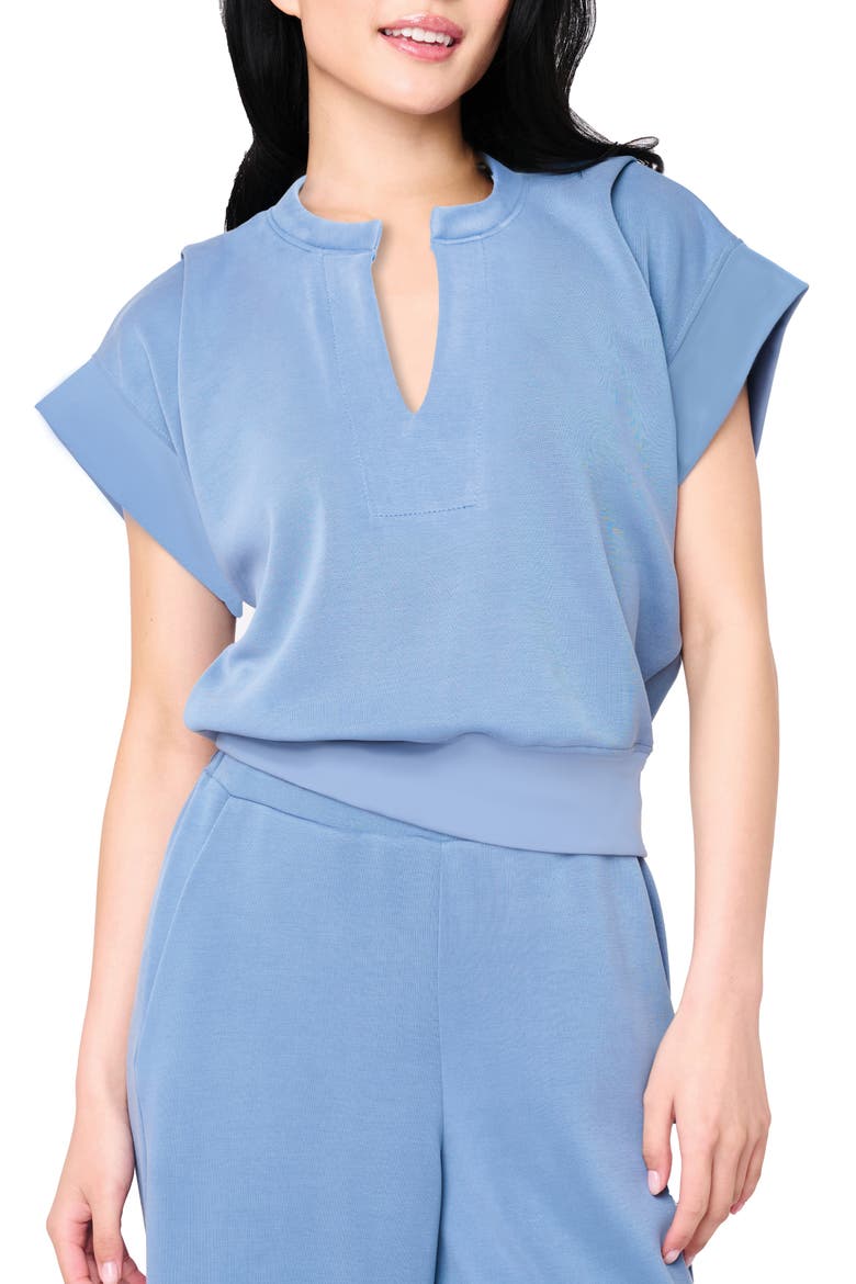 Cloud Scuba Knit Top, Main, color, DENIM