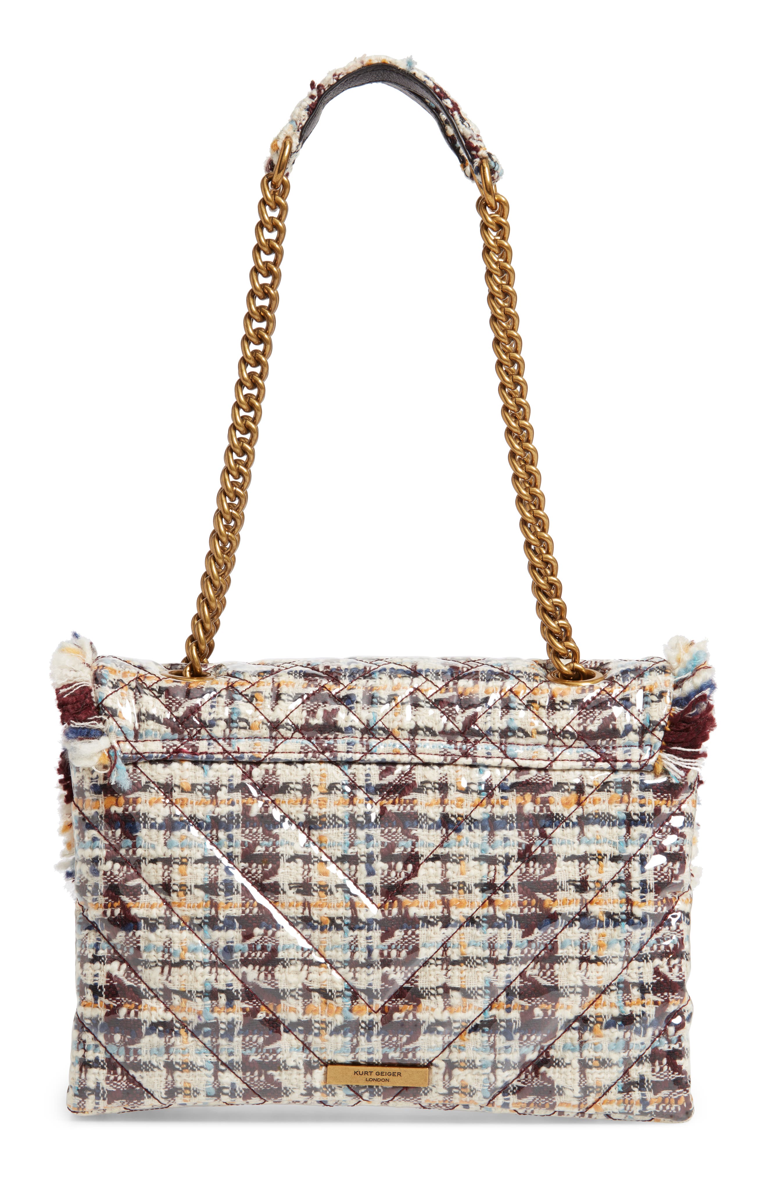Kurt Geiger London Large Kensington X Tweed Shoulder Bag, Alternate, color, 