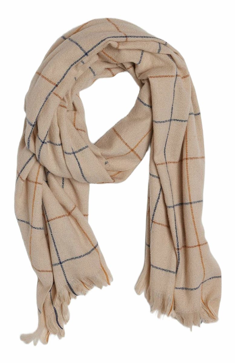 Hat Attack Hudson Windowpane Scarf, Main, color,