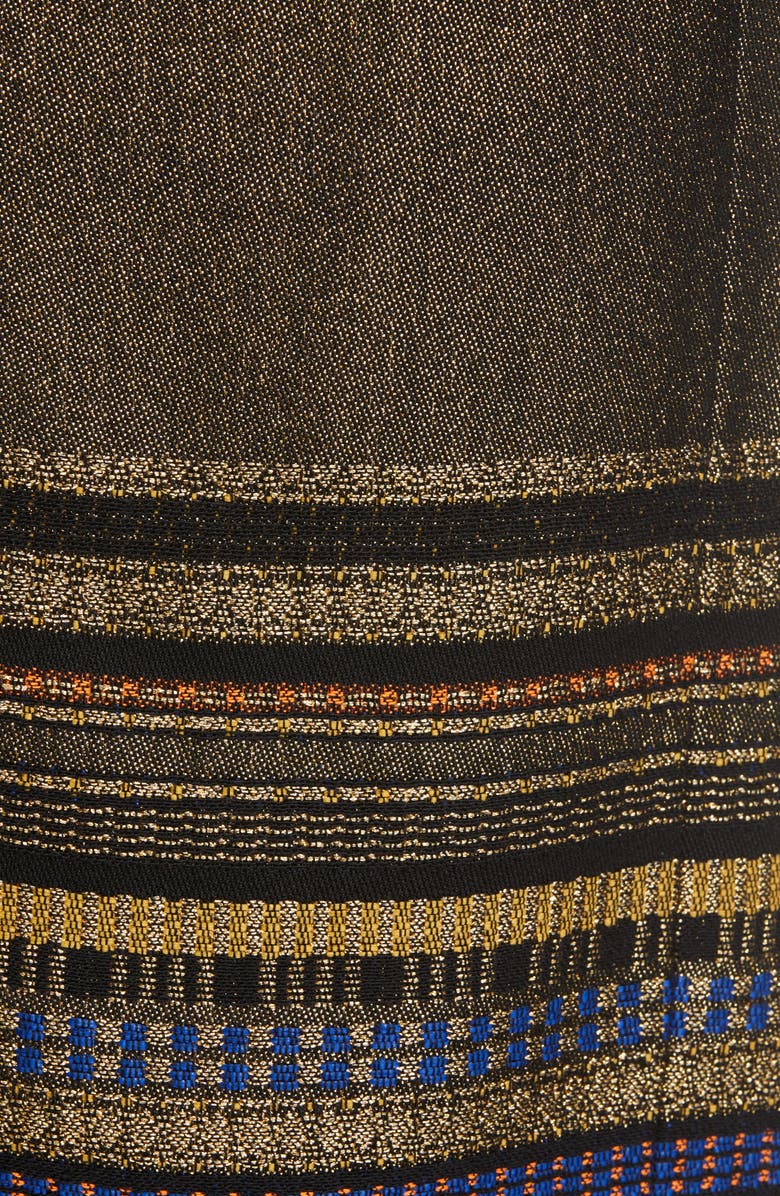 Zero + Maria Cornejo Miro Metallic Jacquard Faux Wrap Skirt, Alternate, color, 