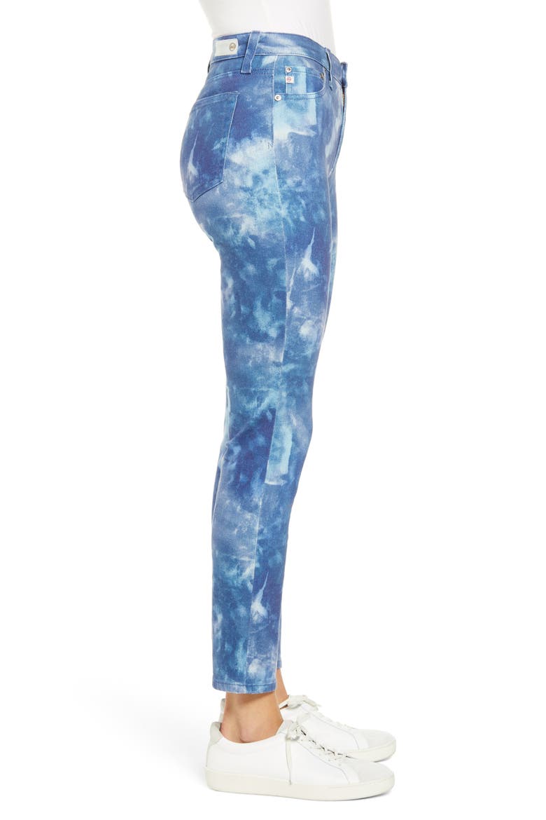 Mari High Waist Slim Straight Leg Jeans, Alternate, color, ABSTRACT TIEDYE